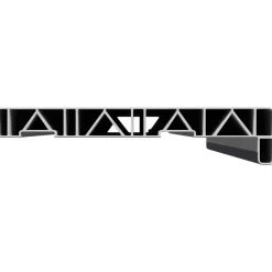 vidaXL Raamsokkel Antraciet met houten nerf 60 x 20 x 4,5 cm PVC