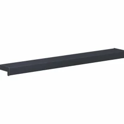 vidaXL Raamsokkel Antraciet met houten nerf 60 x 10 x 4,5 cm PVC