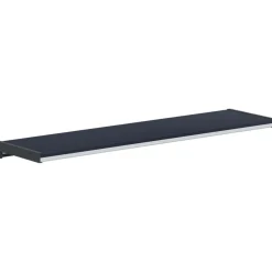 vidaXL Raamsokkel Antraciet met houten nerf 60 x 25 x 4,5 cm PVC