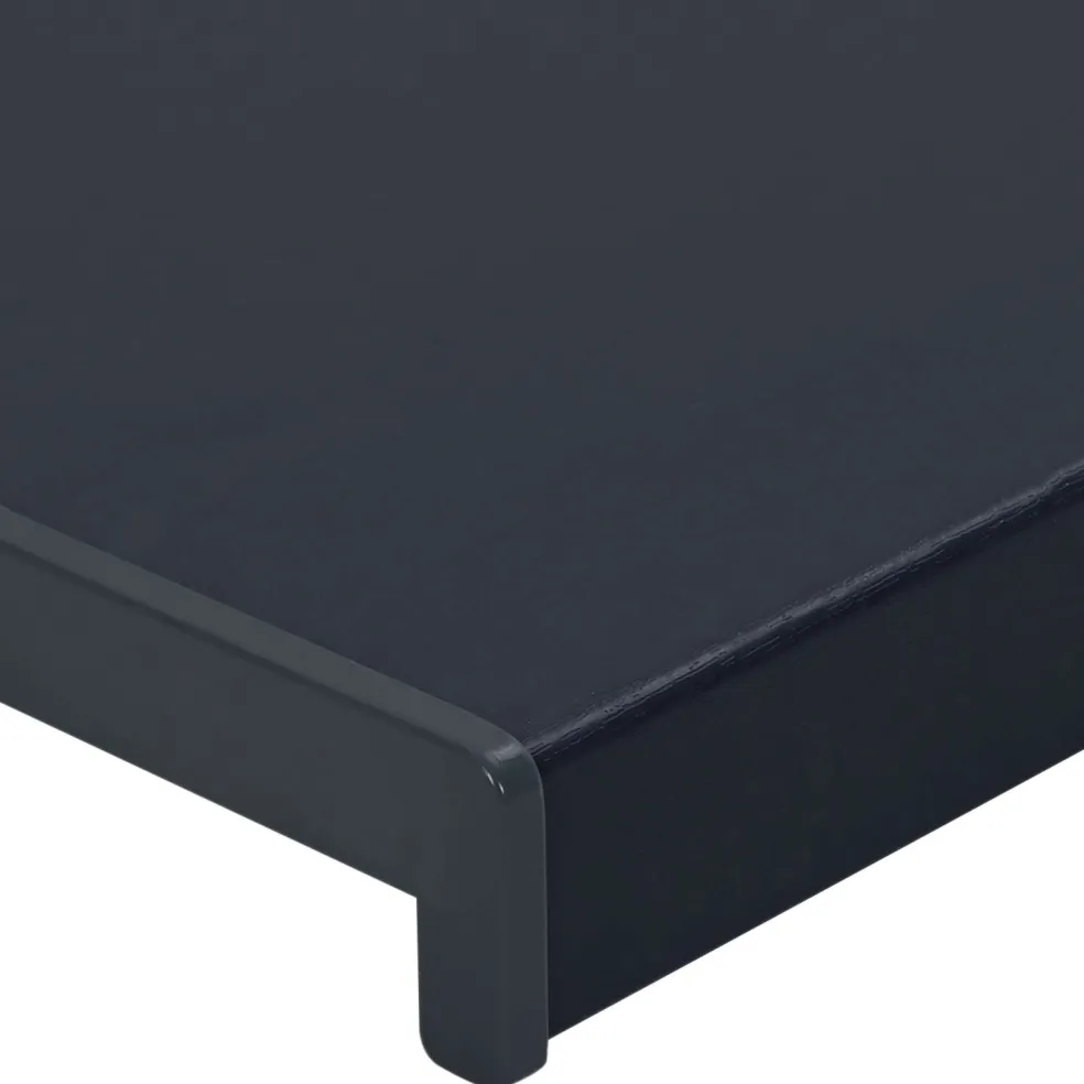 vidaXL Raamsokkel Antraciet met houten nerf 60 x 30 x 4,5 cm PVC