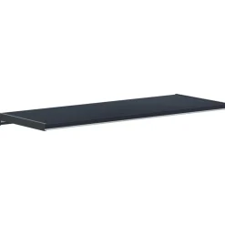 vidaXL Raamsokkel Antraciet met houten nerf 60 x 30 x 4,5 cm PVC