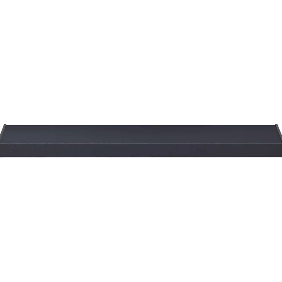 vidaXL Raamsokkel Antraciet met houten nerf 60 x 30 x 4,5 cm PVC