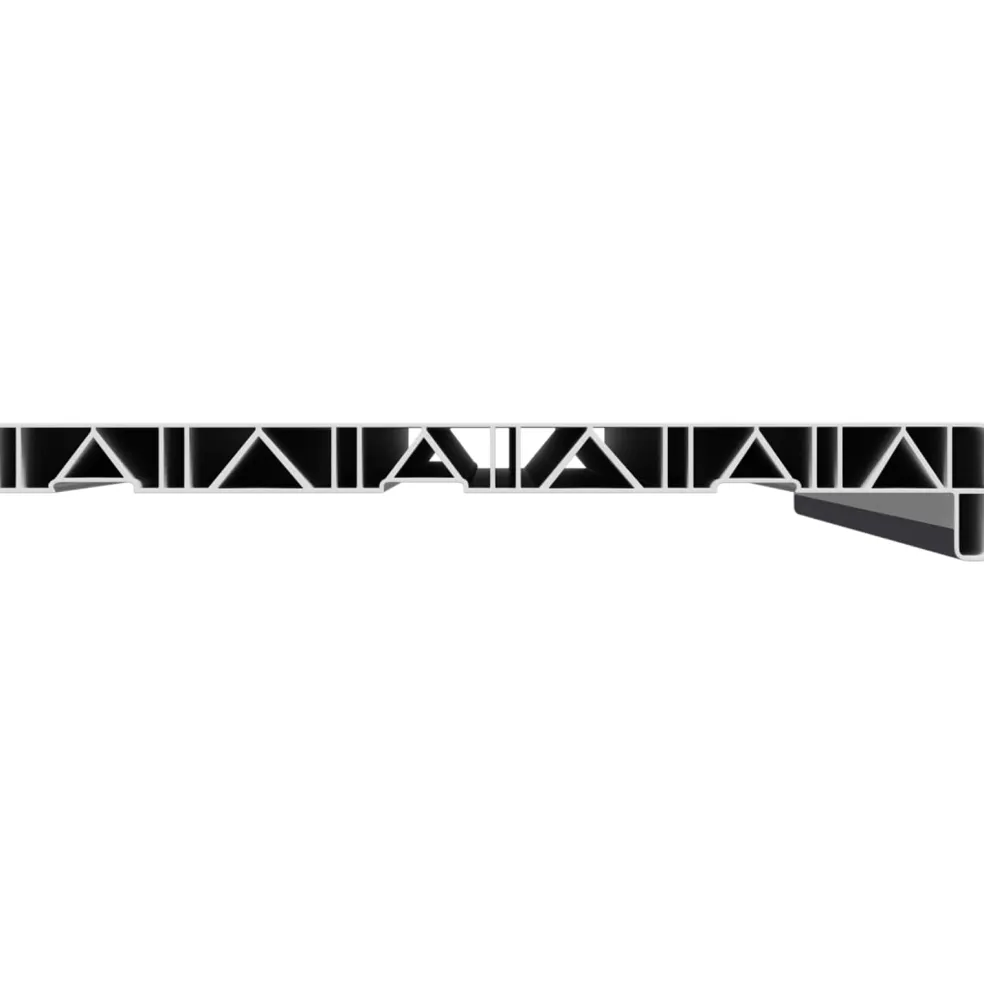 vidaXL Raamsokkel Antraciet met houten nerf 60 x 30 x 4,5 cm PVC
