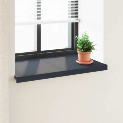 vidaXL Raamsokkel Antraciet met houten nerf 60 x 50 x 4,5 cm PVC