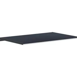 vidaXL Raamsokkel Antraciet met houten nerf 60 x 50 x 4,5 cm PVC