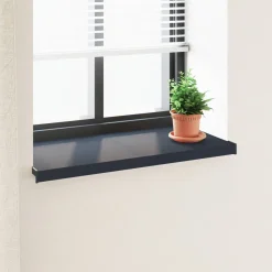 vidaXL Raamsokkel Antraciet met houten nerf 60 x 40 x 4,5 cm PVC