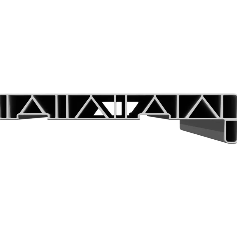 vidaXL Raamsokkel Wit 60 x 25 x 4,5 cm PVC