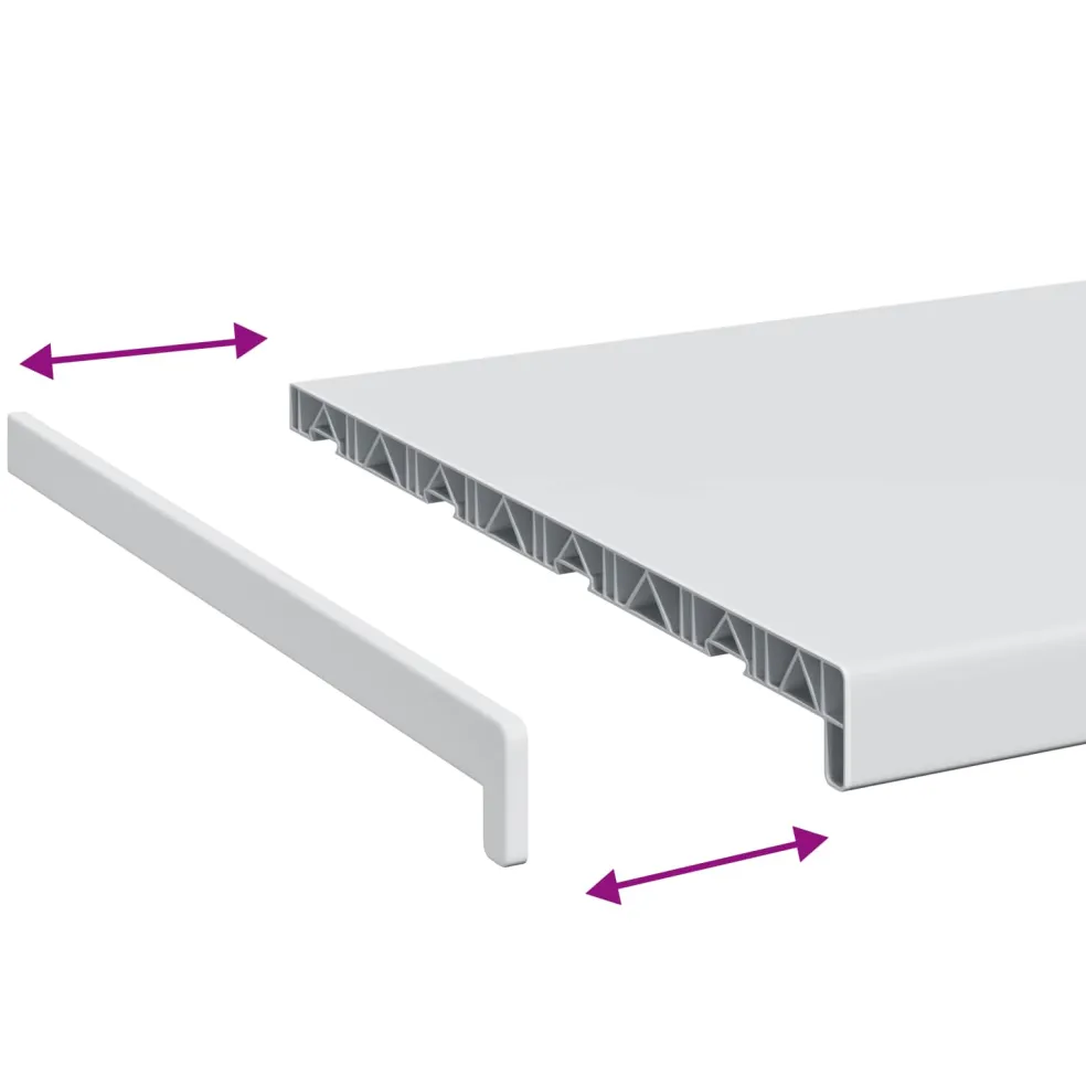vidaXL Raamsokkel Wit 60 x 45 x 4,5 cm PVC