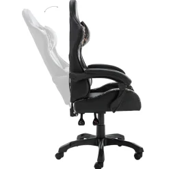 vidaXL Racestoel kunstleer zwart en camouflage