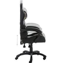 vidaXL Racestoel kunstleer zwart en camouflage