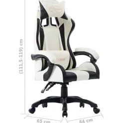 vidaXL Racestoel kunstleer zwart