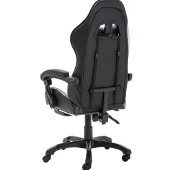 vidaXL Racestoel met voetensteun kunstleer zwart en camouflage