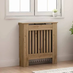 vidaXL Radiatorafdekking Artisanaal eiken 78 x 19 x 81,5 cm