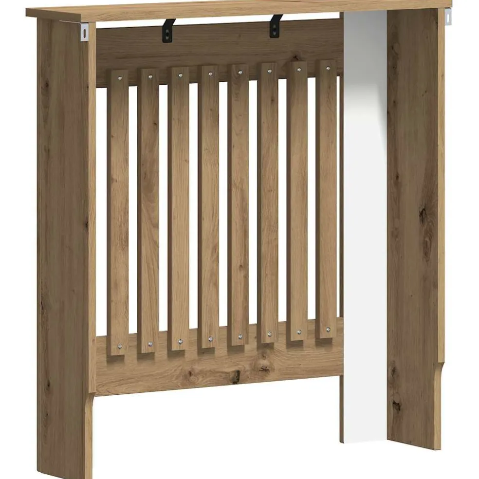 vidaXL Radiatorafdekking Artisanaal eiken 78 x 19 x 81,5 cm