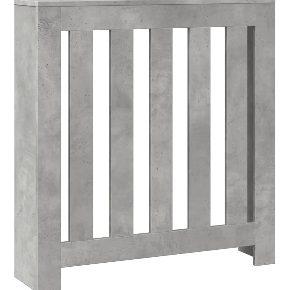 vidaXL Radiatorafdekking Betongrijs 78 x 20 x 82 cm Bewerkt hout