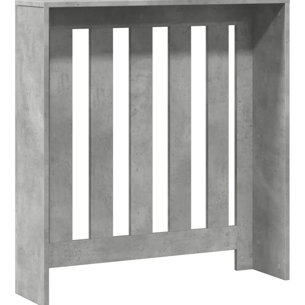 vidaXL Radiatorafdekking Betongrijs 78 x 20 x 82 cm Bewerkt hout