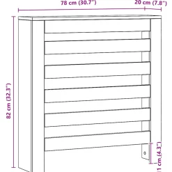 vidaXL Radiatorafdekking Eiken 78 x 20 x 82 cm Bewerkt hout