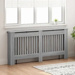 vidaXL Radiatorafdekking Grijs Sonoma 172 x 19 x 81,5 cm Bewerkt hout