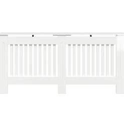 vidaXL Radiatorafdekking Hoogglans Wit 172 x 19 x 81,5 cm Bewerkt hout