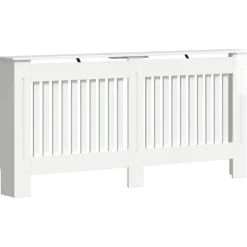 vidaXL Radiatorafdekking Hoogglans Wit 172 x 19 x 81,5 cm Bewerkt hout