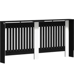 vidaXL Radiatorafdekking Zwart eiken 172 x 19 x 81,5 cm Bewerkt hout