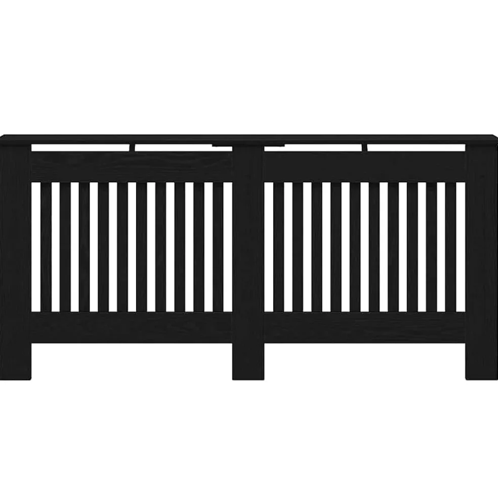 vidaXL Radiatorafdekking Zwart eiken 172 x 19 x 81,5 cm Bewerkt hout
