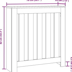 vidaXL Radiatorafdekking Zwart eiken 78 x 20 x 82 cm Bewerkt hout