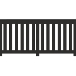 vidaXL Radiatorafdekking Zwart 175 x 20 x 82 cm Bewerkt hout