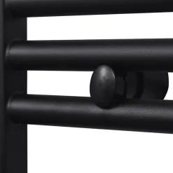 vidaXL Radiator / handdoekenrek gebogen 480x480 mm zwart