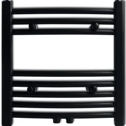 vidaXL Radiator / handdoekenrek gebogen 480x480 mm zwart