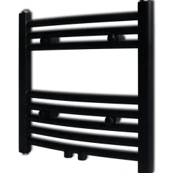 vidaXL Radiator / handdoekenrek gebogen 480x480 mm zwart