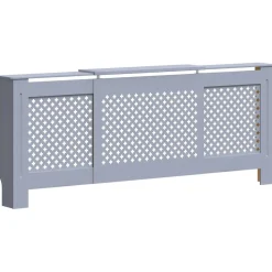 vidaXL Radiatorombouw 205 cm MDF grijs