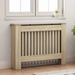 vidaXL Radiatorombouw 112x19x81,5 cm bewerkt hout