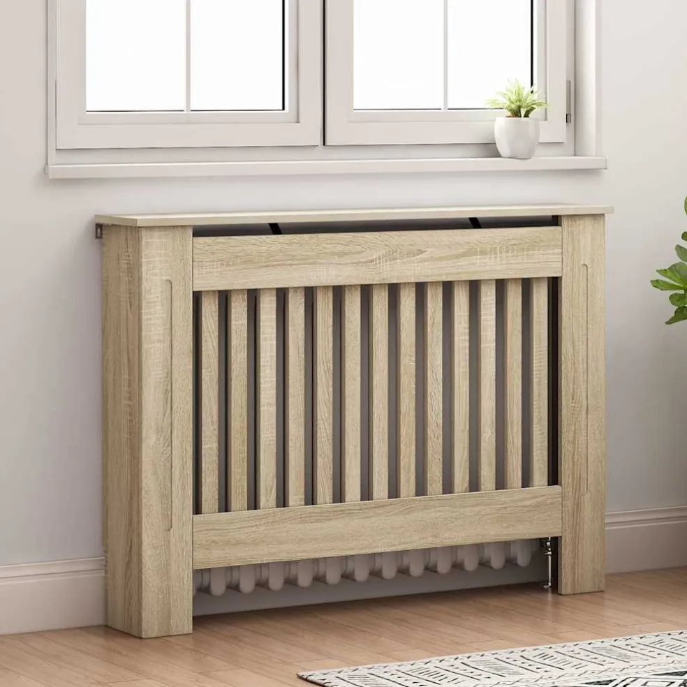 vidaXL Radiatorombouw 112x19x81,5 cm bewerkt hout