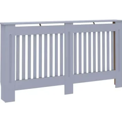 vidaXL Radiatorombouw 152x19x81,5 cm bewerkt hout antraciet