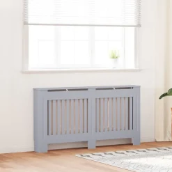 vidaXL Radiatorombouw 152x19x81,5 cm bewerkt hout antraciet