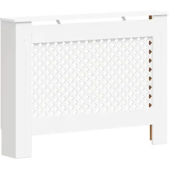 vidaXL Radiatorombouw 112x19x81,5 cm MDF wit