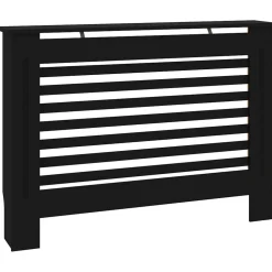 vidaXL Radiatorombouw 112x19x81,5 cm MDF zwart