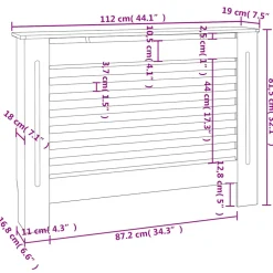 vidaXL Radiatorombouw 112x19x81,5 cm MDF