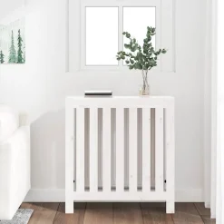 vidaXL Radiatorombouw 79,5x19x84 cm massief grenenhout wit