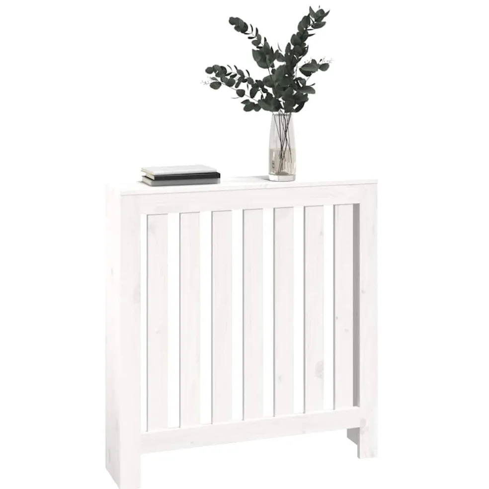 vidaXL Radiatorombouw 79,5x19x84 cm massief grenenhout wit