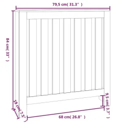 vidaXL Radiatorombouw 79,5x19x84 cm massief grenenhout wit