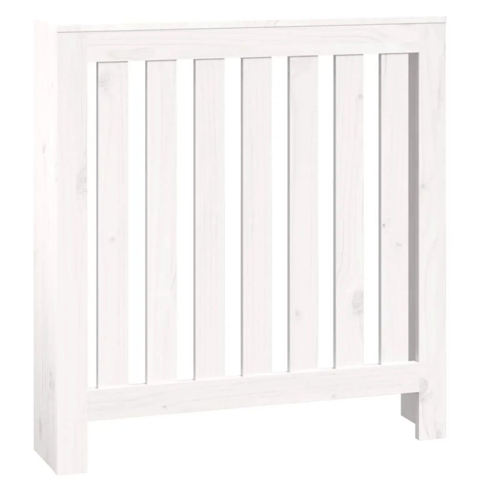 vidaXL Radiatorombouw 79,5x19x84 cm massief grenenhout wit