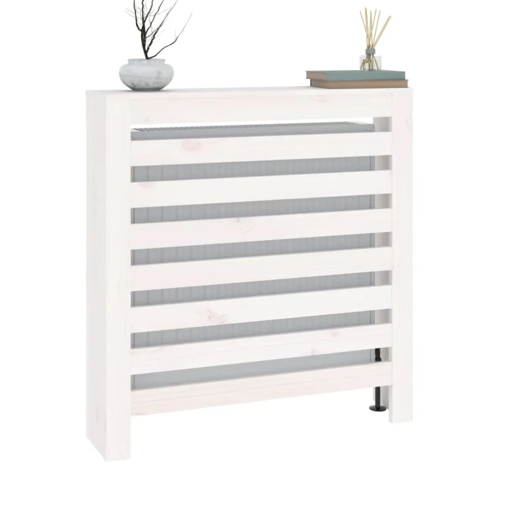 vidaXL Radiatorombouw 79,5x19x84 cm massief grenenhout wit