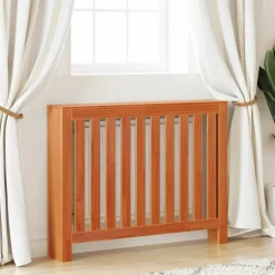 vidaXL Radiatorombouw 108,5x19x84 cm massief grenenhout wasbruin