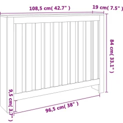 vidaXL Radiatorombouw 108,5x19x84 cm massief grenenhout wasbruin