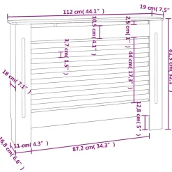 vidaXL Radiatorombouw 112x19x81,5 cm MDF wit