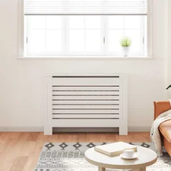 vidaXL Radiatorombouw 112x19x81,5 cm MDF wit