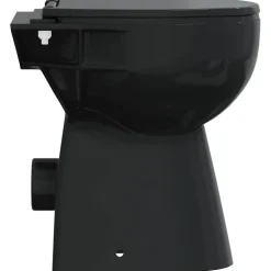 vidaXL Randloos Toilet 7 cm extra hoogte soft-close keramiek zwart