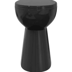 vidaXL Randloos Toilet 7 cm extra hoogte soft-close keramiek zwart